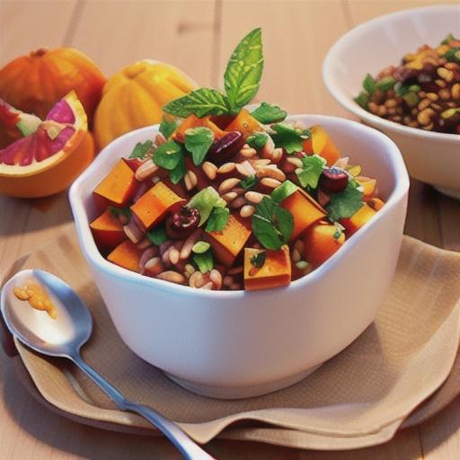 Butternut Farro Salad with Blood Orange Vinaigrette