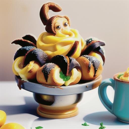 Lemon poppyseed brioches with lemon curd