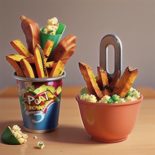 Skinny Popcorn Chicken with Sweet Potato Fries