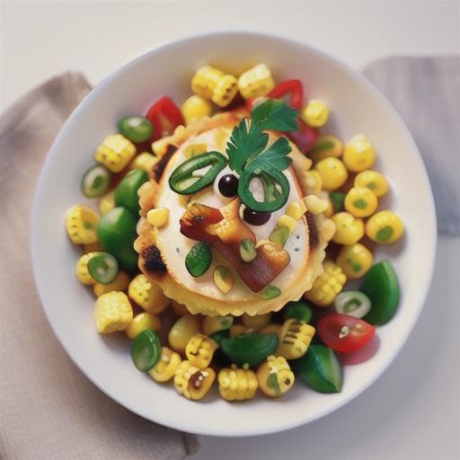 Polenta chicken with corn salsa