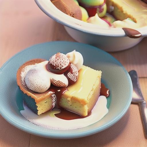 Apple sponge pudding