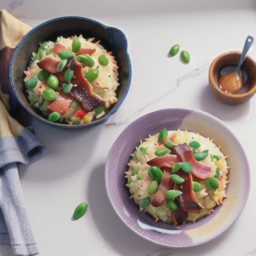 Sticky maple bacon fried rice recipe