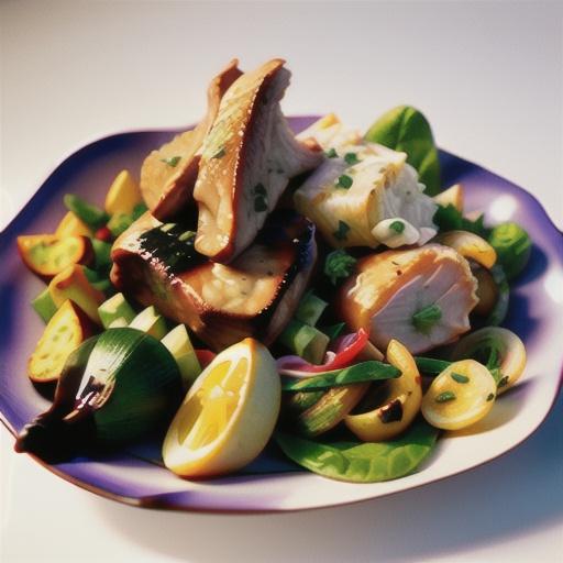 Lamb chops with Greek-style salad