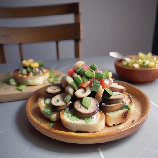 Mushroom sourdough bruschettas