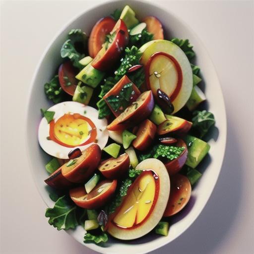 Kale and Pear Salad with Sesame-Ginger Dressing