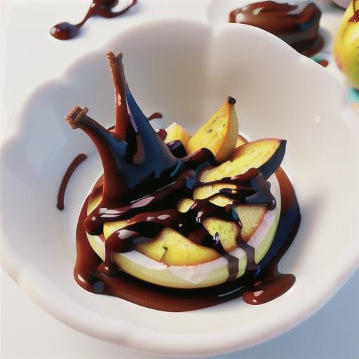 Baked pears with coconut caramel sauce