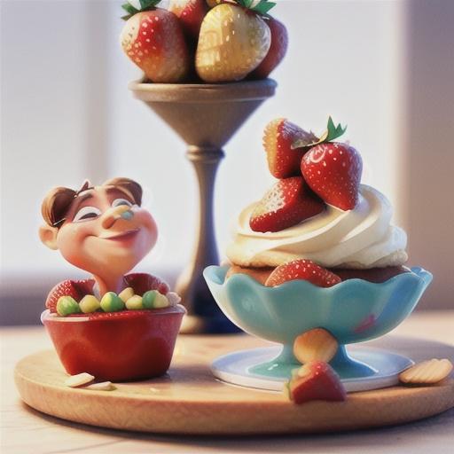 Sticky strawberry almond tarts