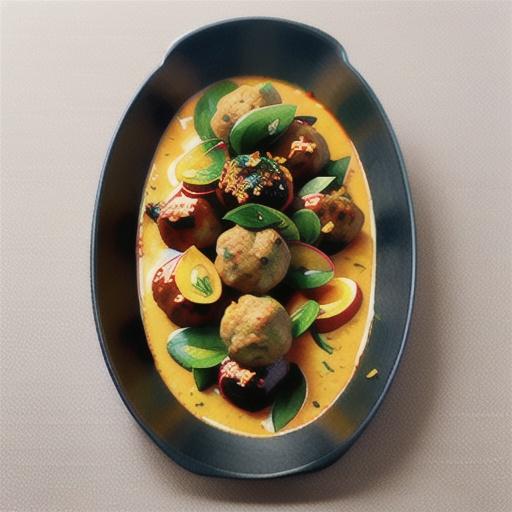 Sri Lankan lamb meatball curry