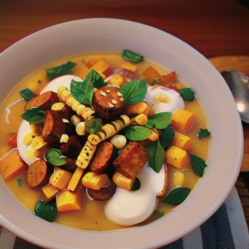 Butternut Squash and Spicy Sausage Soup