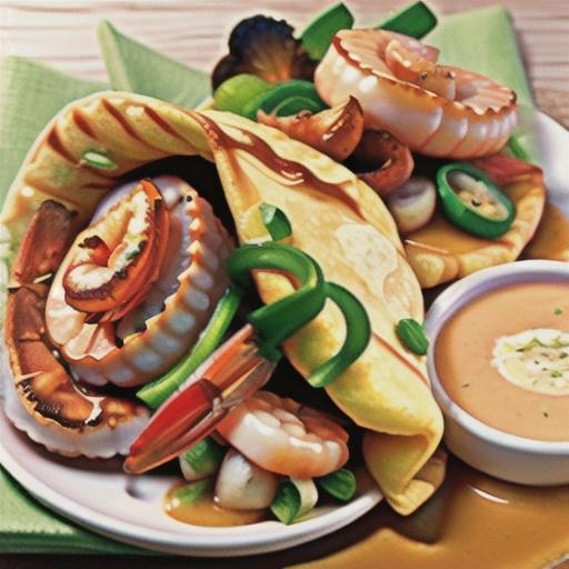 Shrimp and Scallop Crepes