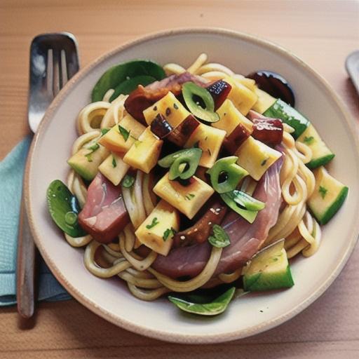 Gnarly pork & pineapple noodles