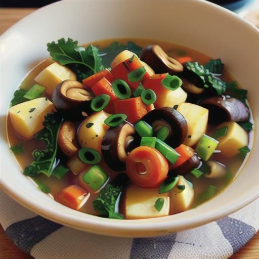 Vegan Mushroom and Kale Soup
