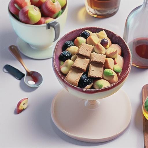 Apple, berry and port crumble