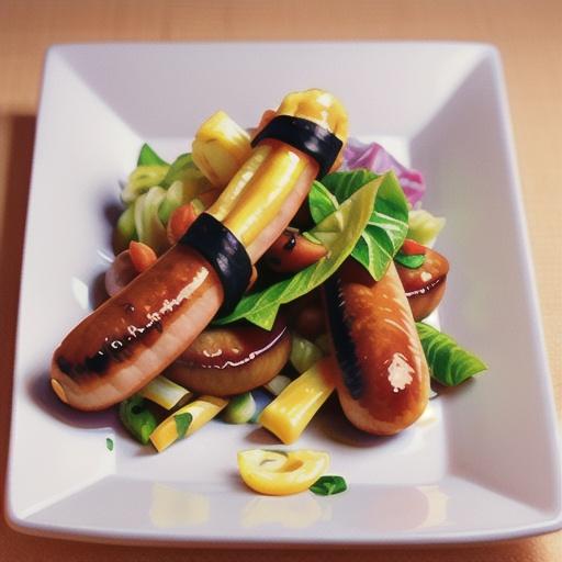 Sausages with braised cabbage