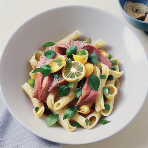 Lemony tuna pasta