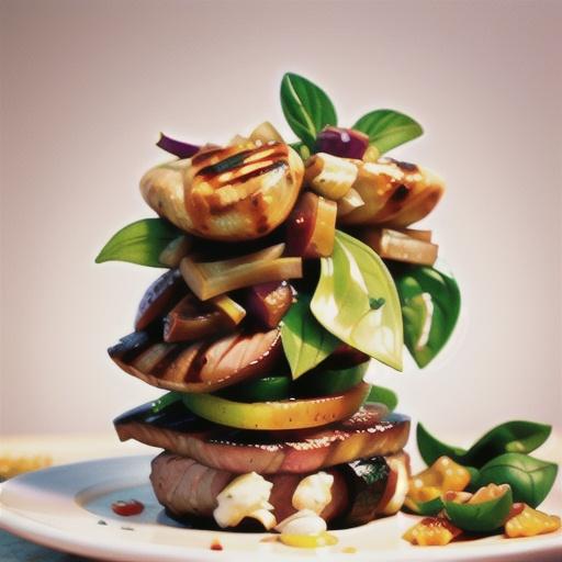 Chargrilled steak with caponata