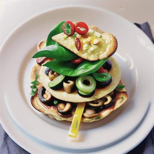 Asian mushroom omelette