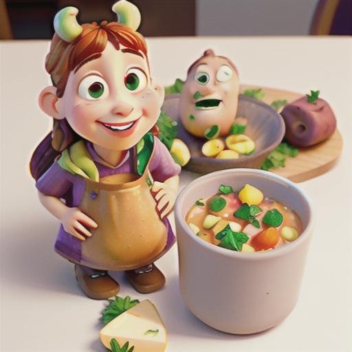 Curried beef and potato pots