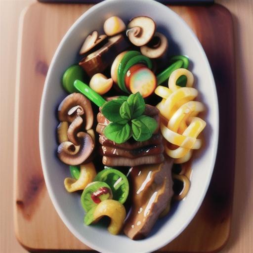 Teriyaki beef with asian mushrooms & soba noodles