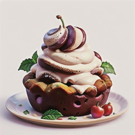 Ice-cream plum pudding