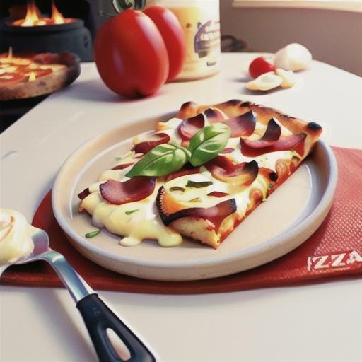 Grilled Bacon and Tomato Pizza