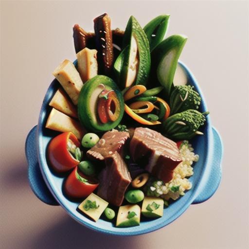 Easy beef and quinoa salad bowl