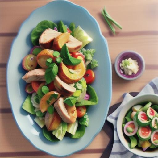 Szechuan cabbage salad with crisp chicken