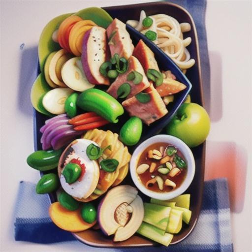 Chicken larb platter