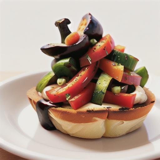 Roasted capsicum & bruschetta