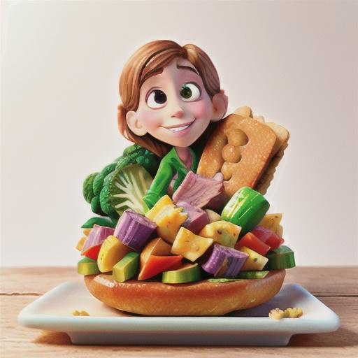 Ham and vegetable slice