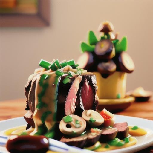 Peppered Beef Tenderloin with Mushroom Sauce