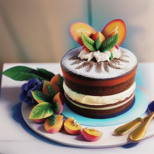 Vegan and Gluten-Free Naked Cake with Peaches and Coconut Cream