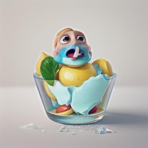 Lemon delicious ice-cream