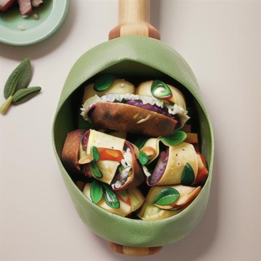 Swiss cheese and sage pork rolls