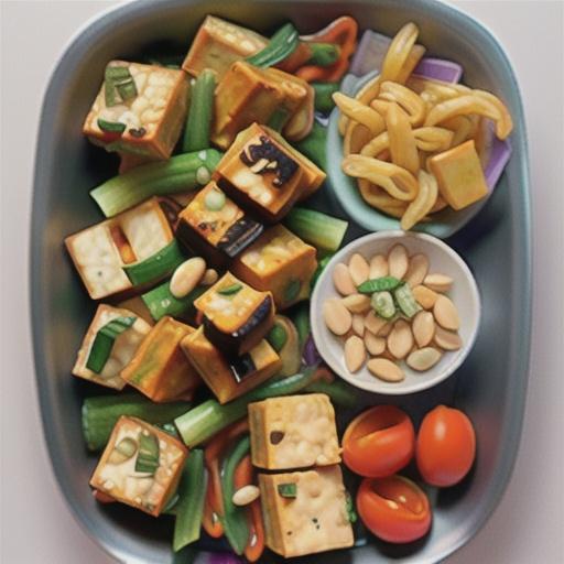 Vegetarian Malaysian satay tofu noodles recipe