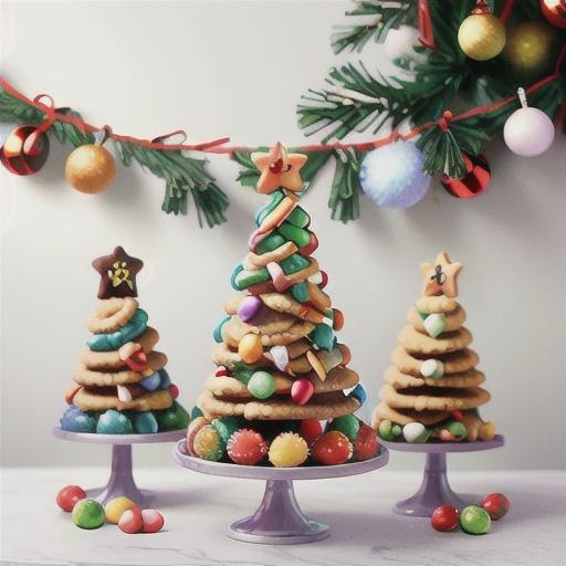 Retro Tinsel Christmas Tree Cookies