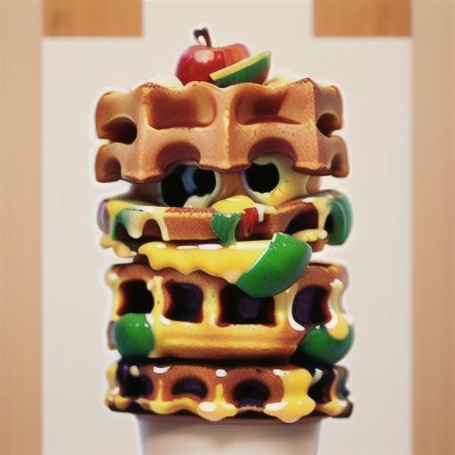 Cinnamon-Cornbread Waffles with Apple-Cinnamon Syrup