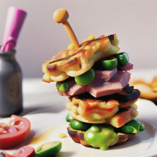 Ham and pea fritters