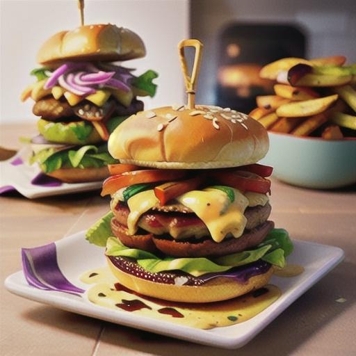 Sticky hoisin pulled pork and slaw burgers