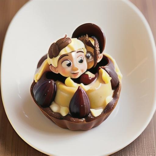 White chocolate, fig and hazelnut puddings