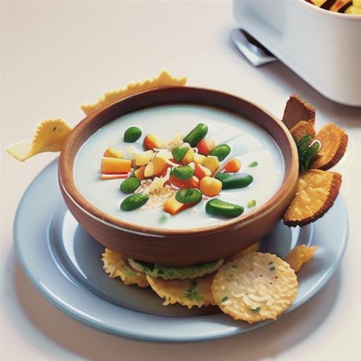 Bacon and cauliflower soup with parmesan crisps