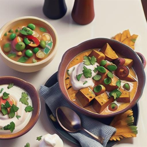 Pumpkin rogan josh with cumin raita