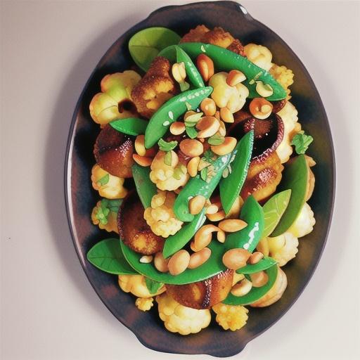 Spiced millet pilaf with roast cauliflower and paneer