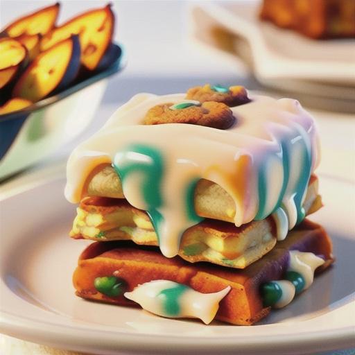 Glazed Sweet Potato Biscuit Squares