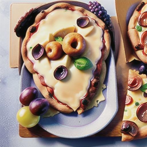 Grape and two-cheese pizza
