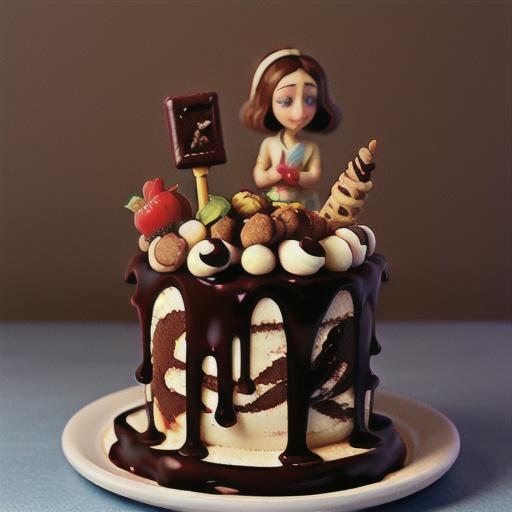 Decadent Nutella and hazelnut ice-cream cake