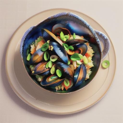 Spiced mussel pilaf