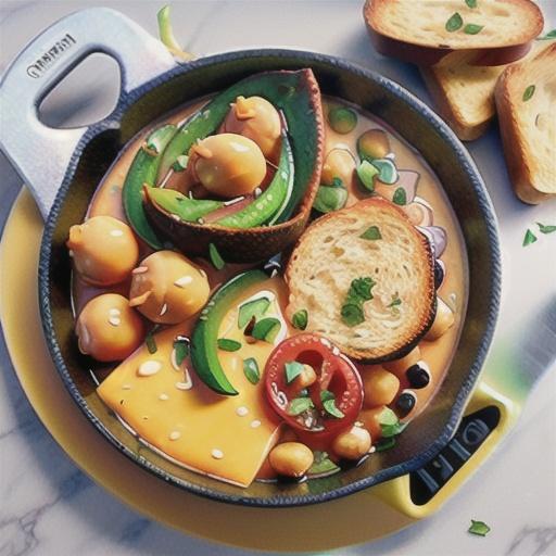 Cheesy Skillet Chickpeas