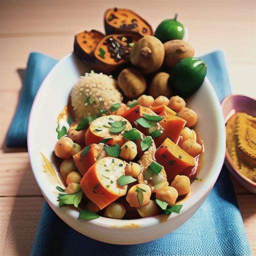 Sweet Potato and Chickpea Stew with Ras el Hanout