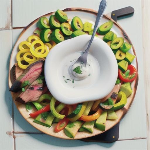 Steak fajitas with avocado and tomato salsa